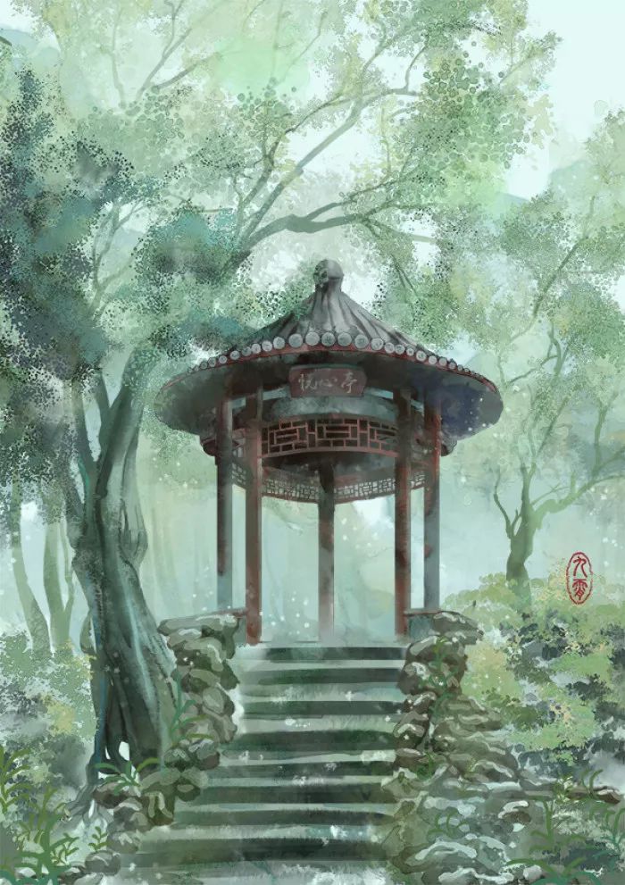 古风风景插画壁纸