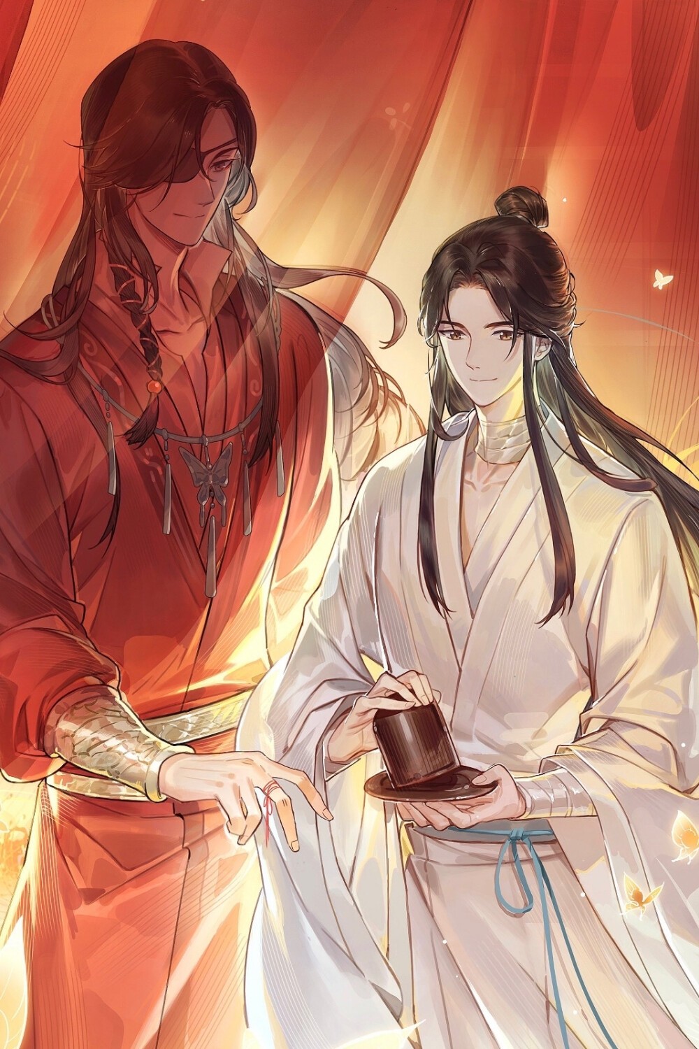 《天官赐福》花怜 壁纸 | 如果不知道要怎样活下去，就为了我而活下去吧