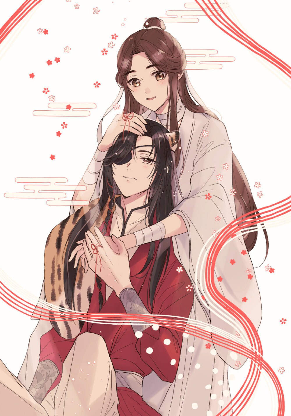 《天官赐福》花怜 壁纸 | 如果不知道要怎样活下去，就为了我而活下去吧