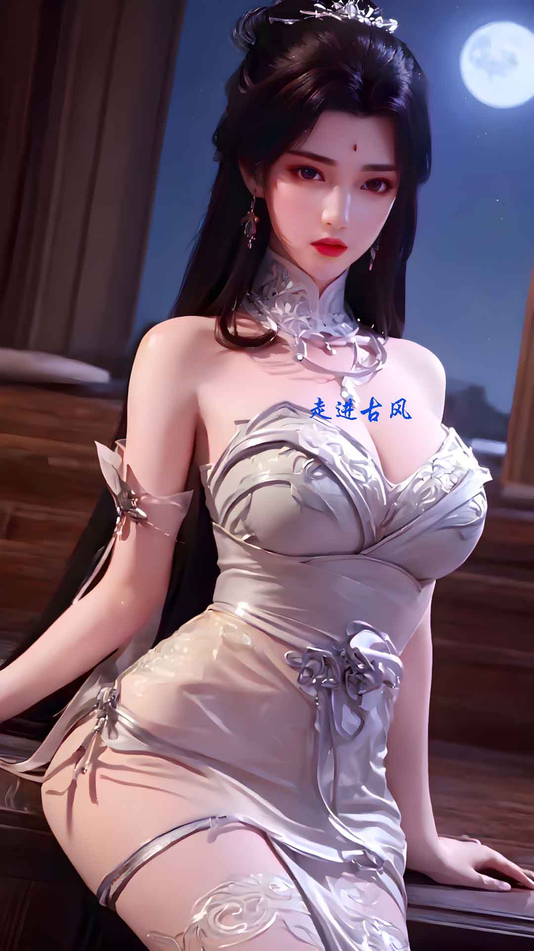 《完美世界》月婵AI性感美腿壁纸