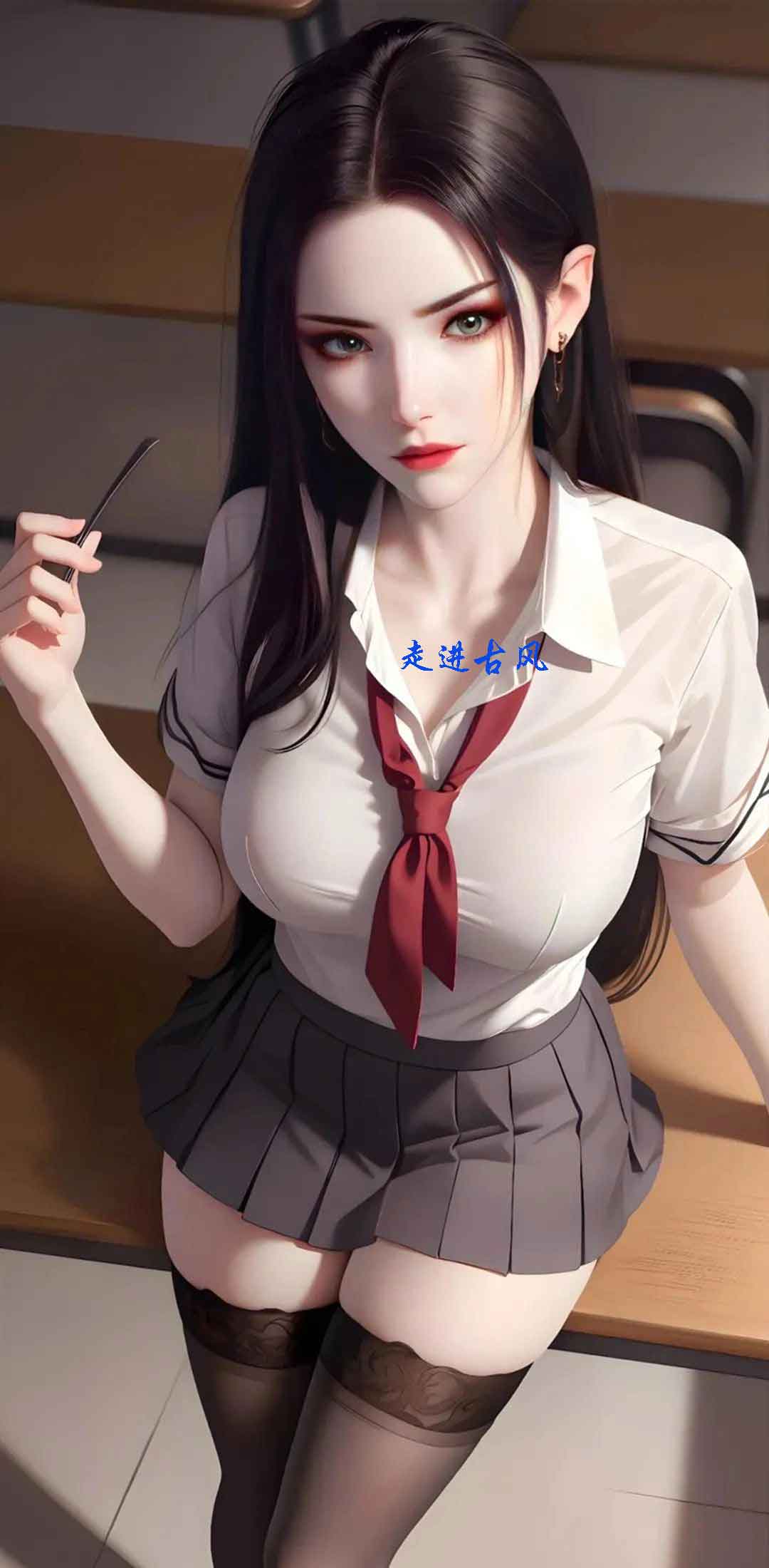 《斗破苍穹》美杜莎AI制服诱惑壁纸