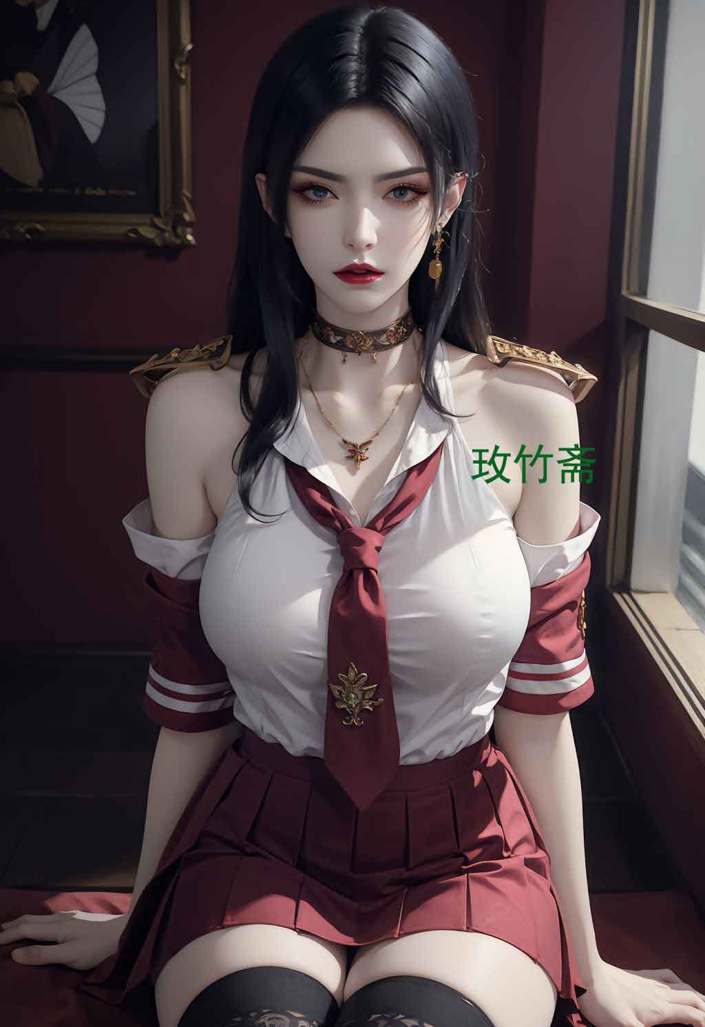 《斗破苍穹》美杜莎AI性感美腿现代装壁纸